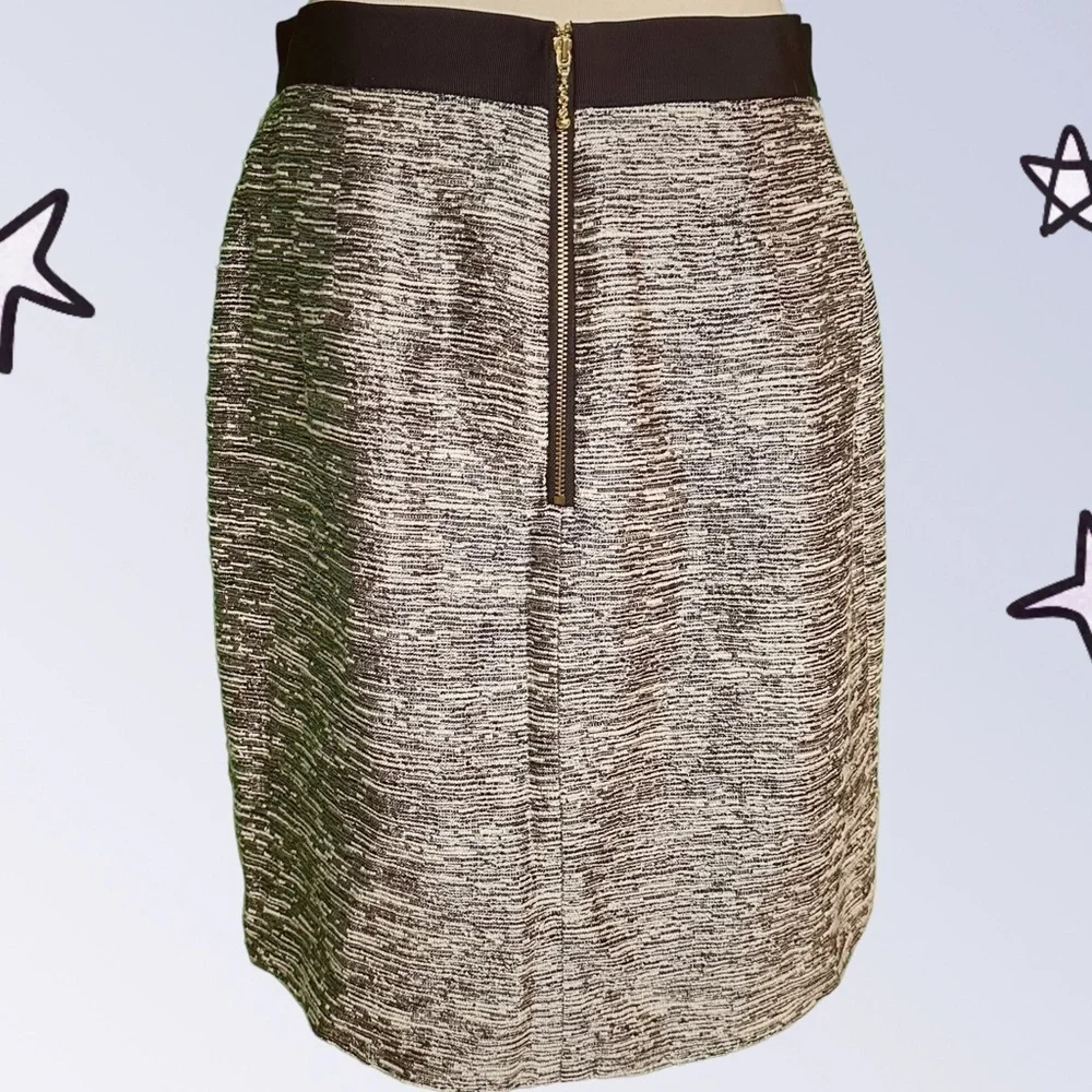 Kate Spade New York ‘Kylie’ Pencil Mini Skirt in “Midas” Silver Tweed Size 8